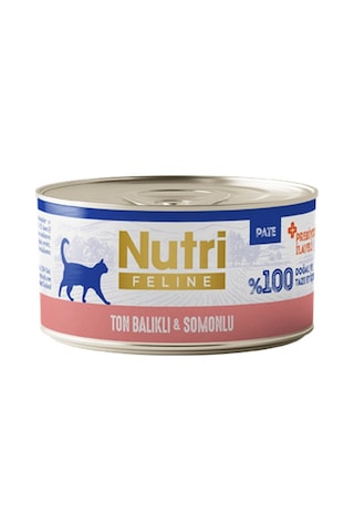 Nutri Feline Adult Pate 70gr Ton Balıklı & Somonlu 6 Adet Yaş Yetişkin Kedi Maması