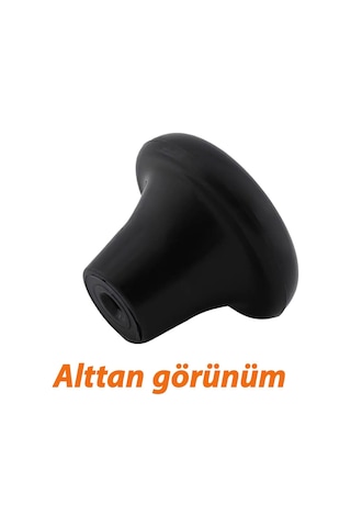 15 Adet Sert Plastik Mantar Düğme Kulp Siyah Dolap Mobilya Mutfak Dolabı Çekmece Kapak Kulpu Kulbu