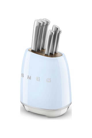 Smeg Kbsf02pb Pastel Mavi Standlı Bıçak Set Mavi