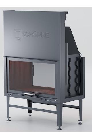 Schömne Asansörlü Tünel Çelik Şömine Haznesi  70 cm