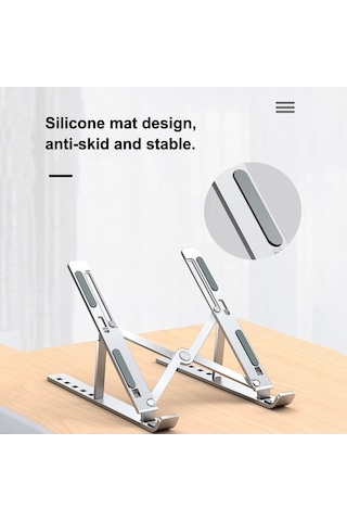 Novahub 6 Seviyeli Ergonomik Alüminyum Dizüstü Standı - Taşınabilir Ve Hafif