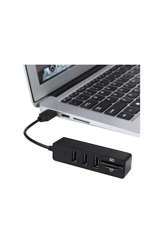 Triline Combo 3 Port Usb2.0 Hub Tf Sd Kart Okuyucu