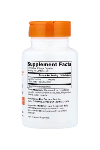 Doctor's Best Acetyl-l-carnitine Brain & Cognitive 60 Veggie Caps