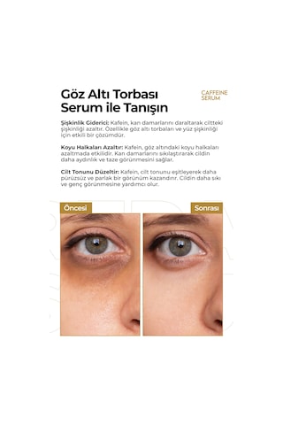 Caffeine Serum Göz Altı Torbalanma Ve Kararma Karşıtı Aydınlatıcı Serum 50ml