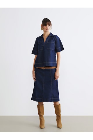 Lcw Vision İndigo Loose Fit Jean Etek