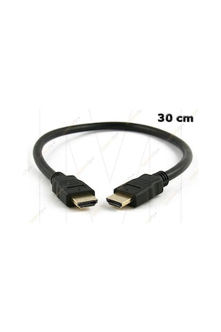 30Cm Kısa Hdmi Kablo Altın Uçlu Full Hd 3D V1.4B