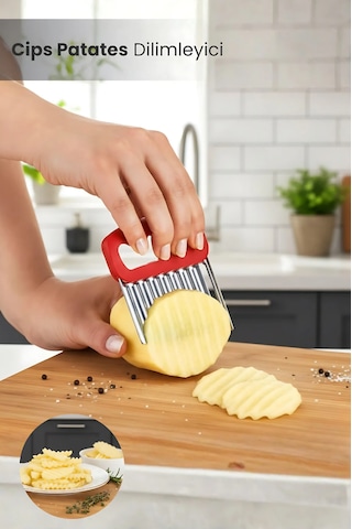 Cips Patates Dilimleyici Sebze Ve Meyve Doğrayıcı Çok renkli