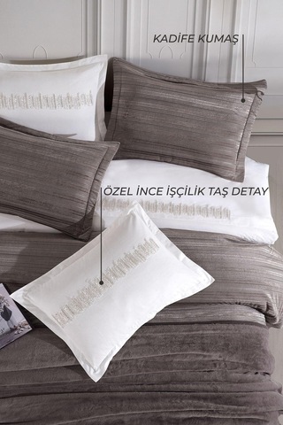 Elart Luxury Çeyiz Paketi Kahve 11 Parça Kahve Kahverengi