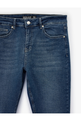 Koton Pamuklu Normal Bel Skinny Fit Jean Pantolon - Michael Jean Orta İndigo 6sam40013nd İndigo