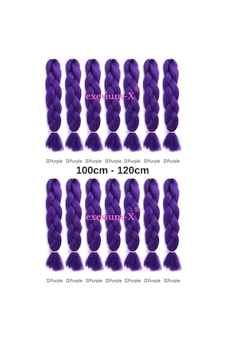 X-pression Afrika Örgüsü Ve Rasta Için Sentetik Saç 100gr-purple2 Orta Mor