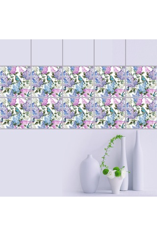 Yaozixa Mediterranean Tarzı Pvc Otostikler 20x20cm 10 Adet - Duvar Dekorasyonu, Kolay Uygulama Ve Temiz Kaldırma Diğer