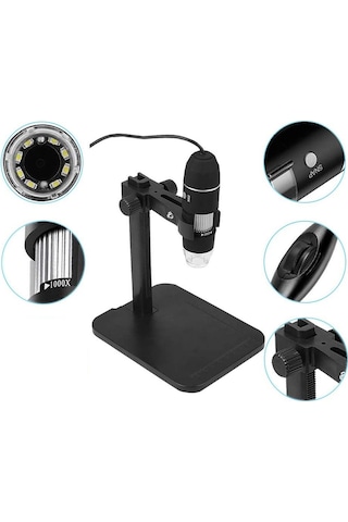 Triline 1000x 2mp Dijital Standlı 8 Ledli Usb Otg Mikroskop