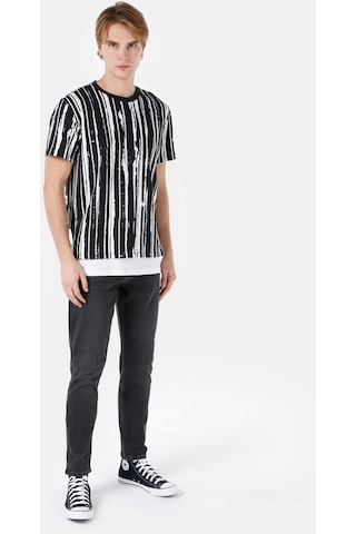 Colins Siyah Erkek Tshirt K.Kol Cl1068131 Q1.V1 Blk Siyah