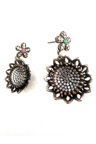 Aysesa El Yapımı Zirkon Taşlı Gümüş Set Takım 925 Ayar Yakut Zümrüt