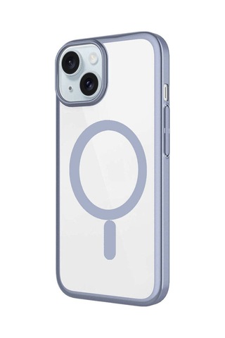 Apple Uyumlu iPhone 15 Plus Wireless Şarj Özellikli Sert Pc Mkc Mat Riksos Magsafe Kılıf gri