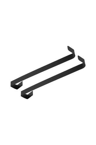 Springsun Siyah Metal Noel Gergi Kancası - Dayanıklı, Çok Amaçlı - Kapı, Duvar Dekorasyonu İçin 2 Adet