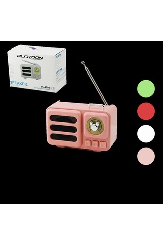 Jenerik Bluetooth Işıklı Usb Şarjlı Taşınabilir Hoparlör Tf Kart, Renkli Kasa