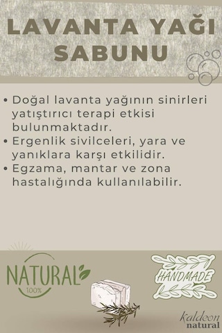 Lavanta Yağı Sabunu El Yapımı Doğal 120 G