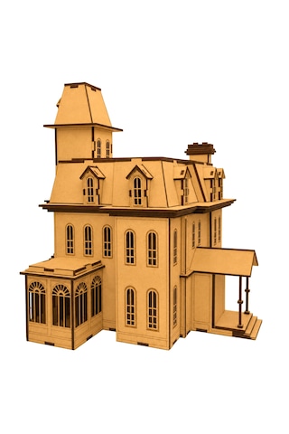 The Addams House V2 Ahşap Maket Seti Dıy Gotik Köşk Mimari Koleksiyoner Modeli 162 Parça