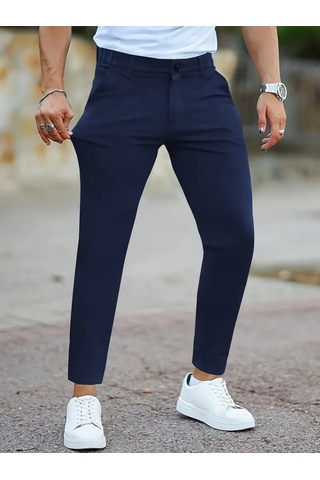 Moderie Butik Erkek Cepli Slimfit Atlas Pantolon Lacivert