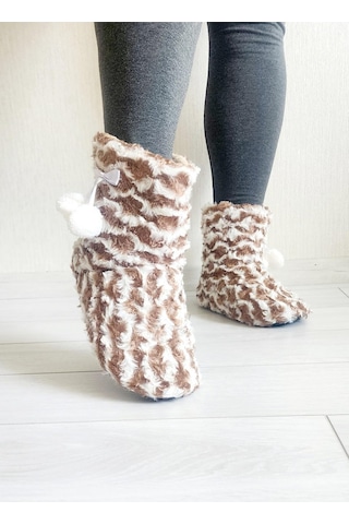 Kadın Kışlık Panduf Kahve Kahverengi