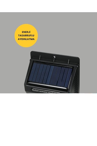 Sensörlü 20 Led Güneş Enerjili Duvar Lambası 3 Metre Algılama