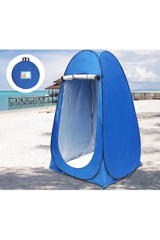 Otomatik Wc Portatif Giyinme Çadırı 120x120x190 Cm Mavi Çok Renkli