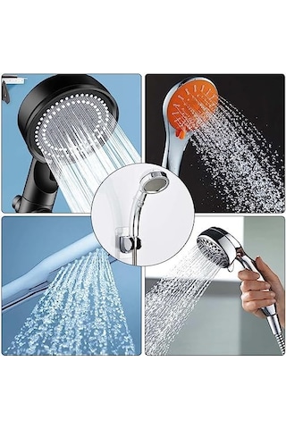 Duş Başlığı Askısı/el Duşu Tutucu/duş Takımı Mafsalı/dayanıklı Paslanmaz Krom Kaplama Abs Plastik Malzeme El Duşu Duş Başlığı Otel Banyosu İçin Gümüş Rengi Siyah