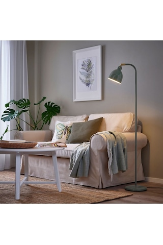 Yer Ve Okuma Lambası, Gri-yeşil, 38x27x22 Cm Yeşil