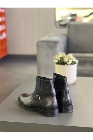 Lfr-p8001 Derı Merdane Deri Bot Siyah Siyah