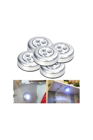 5Li Set Mini Ledışıklı Pilli Lamba Gizli Işık Kablosuz Aydınlatma