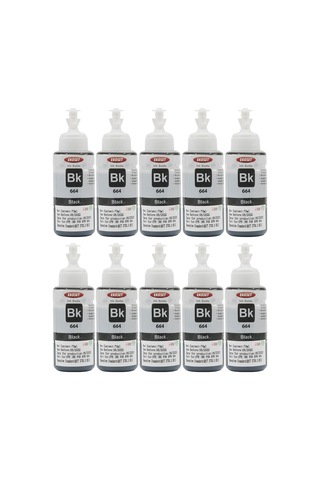 Ekoset Epson L550 L565 Siyah Uyumlu Mürekkep 70 ML 10 Adet