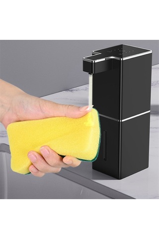 Xiaaokeji Elektrikli Köpük El Yıkama Makinesi Otomatik İndüksiyon Sabunluk Siyah Siyah