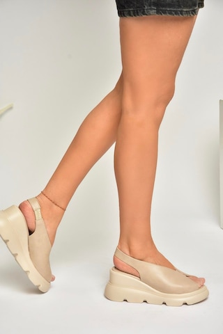 Fox Shoes U312255009 Ten Kalın Tabanlı Kadın Sandalet Ten-suni Deri Ten Rengi