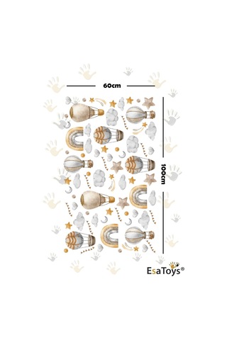 Uçan Balon Temalı Çocuk Odası Sticker Seti