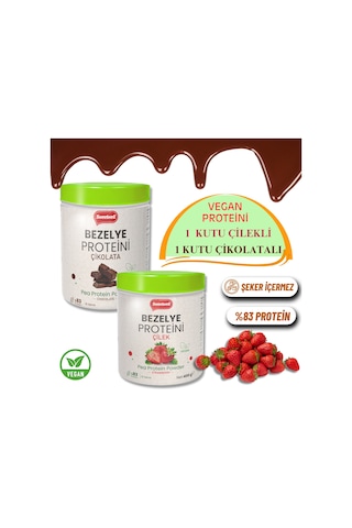 Sweetwell Çikolatalı + Çilekli Vegan Bezelye Proteini 800 Gr