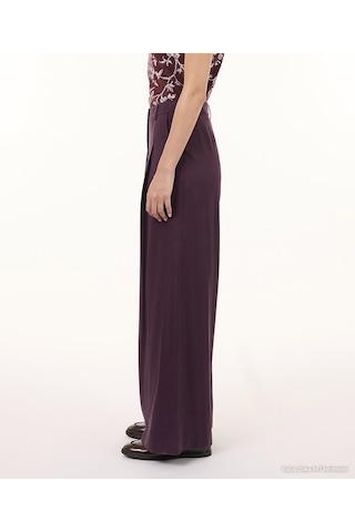 Yargıcı Wide Leg Normal Bel Pantolon 26kkpn3045x 051 Mürdüm