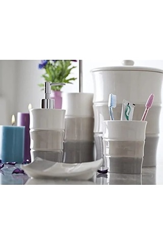 Diş Fırçalık - Kullanışlı Banyo Aksesuarı Açık Ahşap