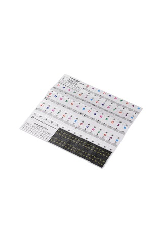 Lemestar "37-88 Tuşlu Piyano Klavyesi İçin Çıkarılabilir Müzik Notası Stickerları - Başlangıç Seviyesi Öğrenme Seti"