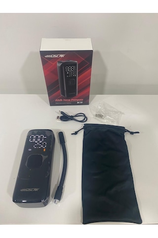 Çok Fonksiyonlu Dijital Akıllı Hava Pompası Araba Kompresörü Şarjlı Kablosuz Işıklı 4000mah