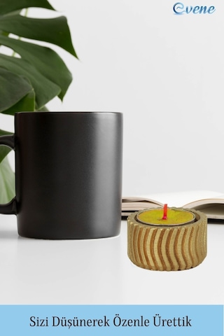 Mumluk Şamdan Tealight Mum Uyumlu Tekerlek Model - Altın