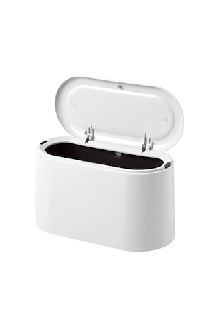 Pazly--açılır Kapaklı Masaüstü Çöp Kovası, Mini Çöp Kovası, Kompakt Tasarım Mini Kozmetik Kovası, Plastik Masa Üstü Çöp Kovası