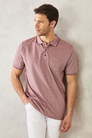 Ac&Co / Altınyıldız Classics 465126505 Polo Yaka Cepli Regular Fit Bol Kesim Düz Tişört Kırmızı