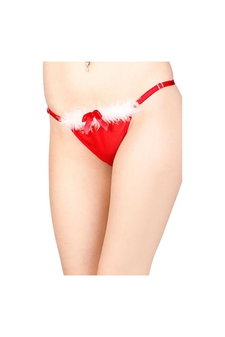 Leyna Kırmızı Yılbaşı Özel Fantazi G-string Tm1043 Kırmızı
