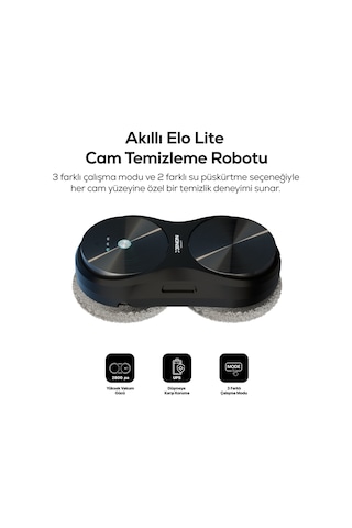 Xenon Smart Elo Lite X8680 2800Pa Cam Silme Robotu Siyah