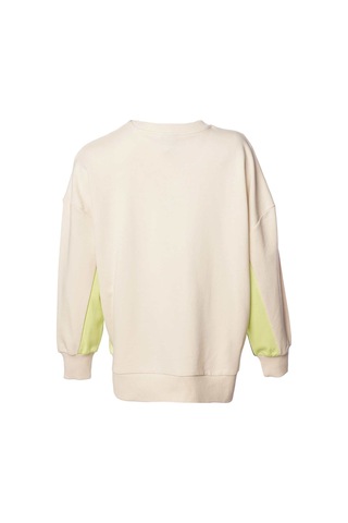 Hummel Amaris Oversize Kadın Bej Yuvarlak Yaka Sweatshirt Gri