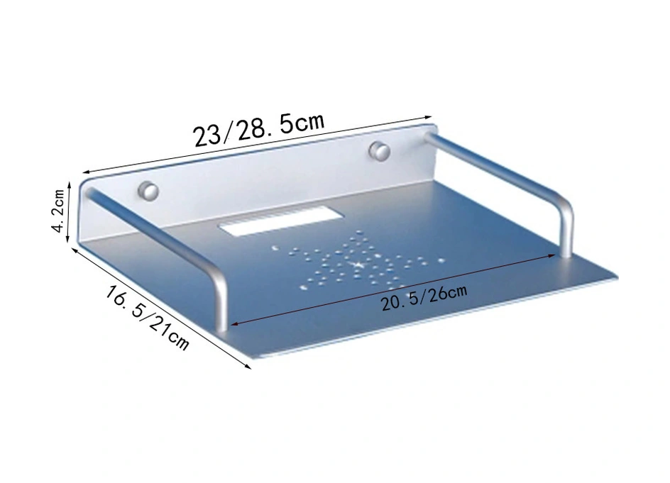 Lemestar Uzay Alüminyum Duvar Takılı Kutucuk Tutucu - 5kg Yük Kapasitesi, Boşluk Tasarrufu, Modern Minimalist Stil Siyah Büyük Boy