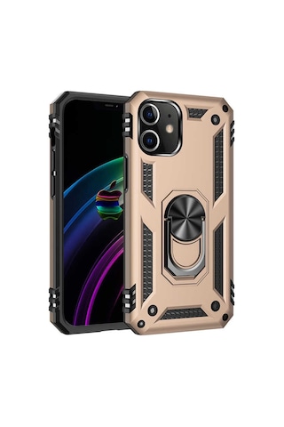 Apple Uyumlu iPhone 12 Mini Kılıf Zore Vega Kapak-Gold