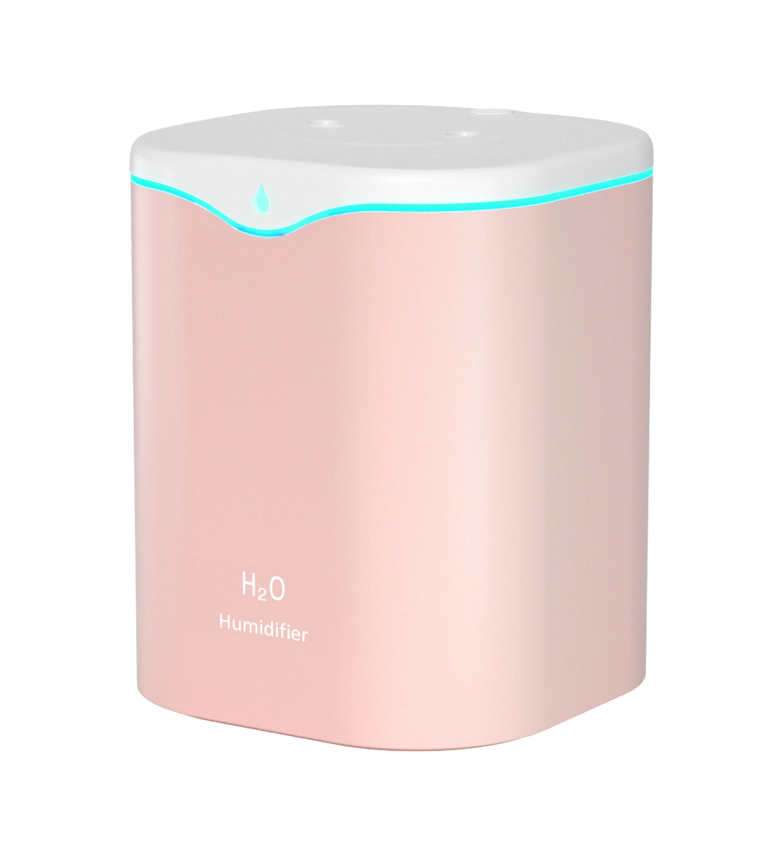Youtek Ev Ofis İçin 2l Büyük Kapasiteli Çift Burunlu Soğuk Buhar Nemlendirici, Otomatik Kapatma Ve Gece Lambası Özelliği Pembe