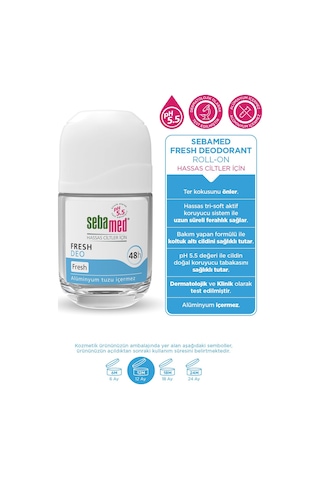 Sebamed Ter Kokusu Önleyici 48 Saat Etkili Hassas Ciltler İçin Roll-On Deodorant Fresh 50 ML